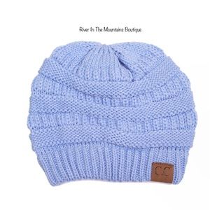 NWT! C.C Knitted Thread Beanie! “Pale Blue”